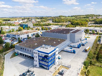 Miniaturbild Firmenstandort Walter Eckhardt GmbH mit Hochregallager zw. Stuttgart und Ludwigsburg in Korntal-Münchingen